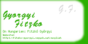 gyorgyi fitzko business card