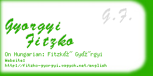 gyorgyi fitzko business card